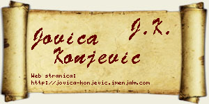 Jovica Konjević vizit kartica